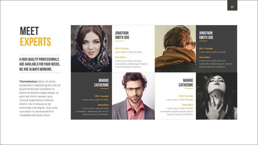 有了这些人物介绍ppt的页面排版方法,再也不愁没有制作思路了!