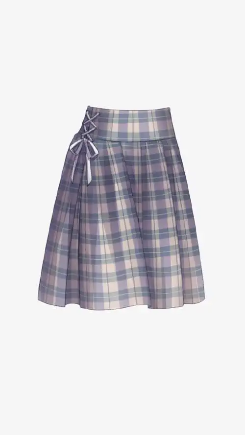 格子裙子素材免费下载_觅元素