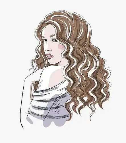时尚卷发女孩