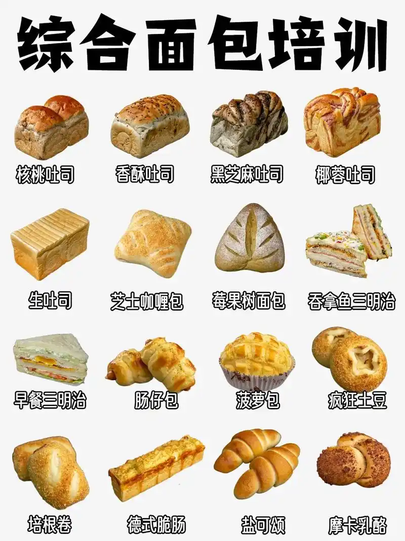 零基础综合面包班|短期培训12天开店课程.开一家面包店需要多 - 抖音
