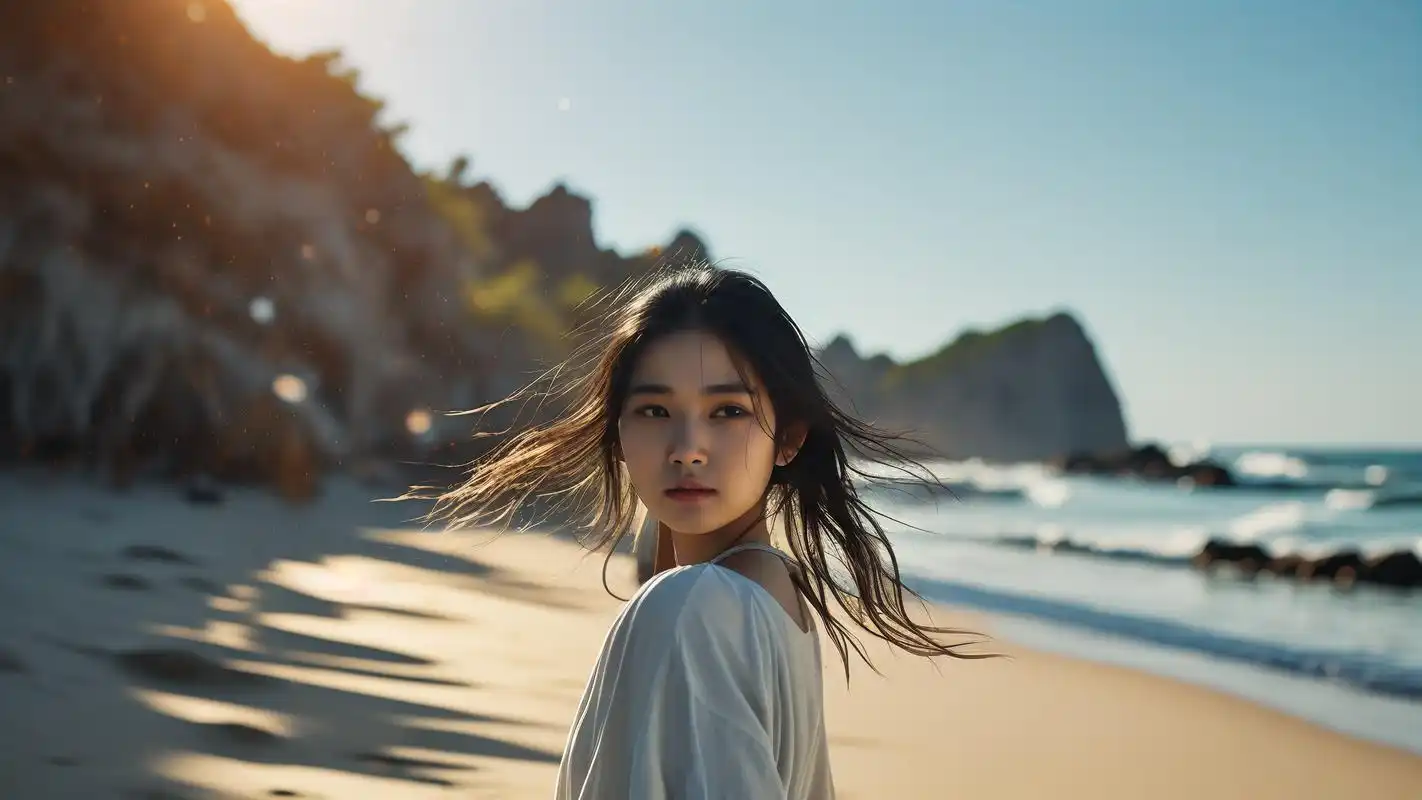 98伤感背影|一个人走在沙滩上93