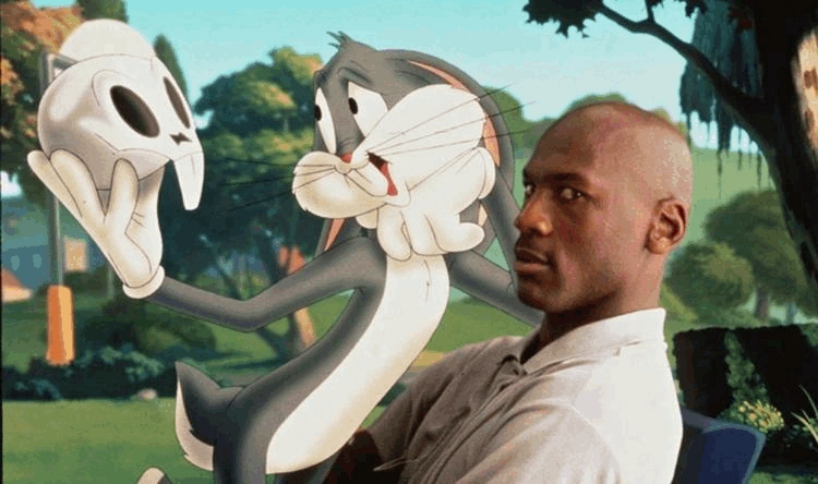 兔八哥以前和乔丹打过篮球,这次找到了詹姆斯