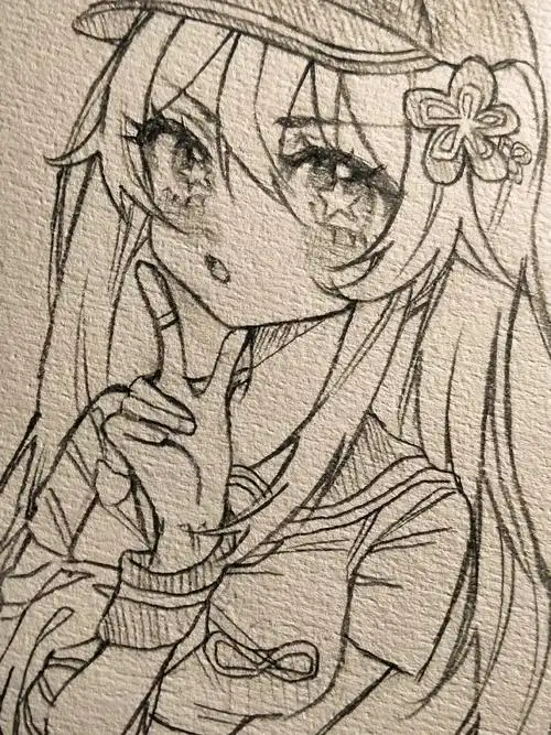 原神#胡桃#绘画#简笔画#二次元 - 抖音