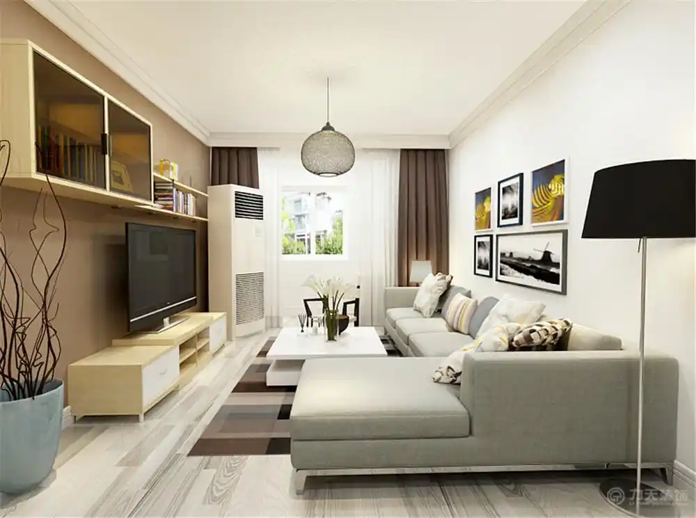 天安尚城-现代简约-二居室-装修案例设计说明