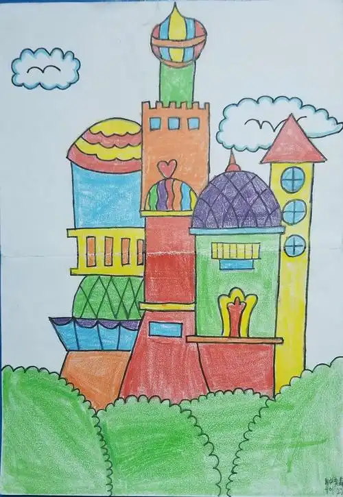 (怡昌学校) 小学美术作品 (梦幻城堡)