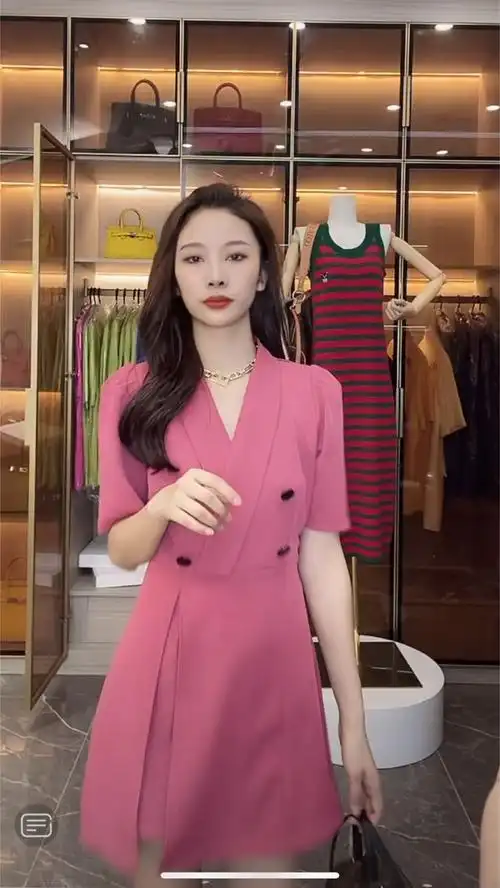 洋气显白粉色西装连衣裙短裤两件件套时尚套装连衣裙