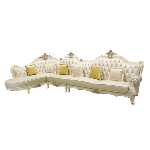 嘉思图 欧式真皮沙发法式贵妃转角长沙发l型组合奢华实木沙发客厅