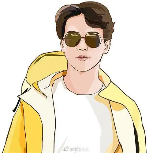 flash绘画马天宇私服机场秀穿黄色风衣的马天宇