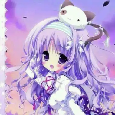 梦幻冰紫色星空少女动漫图片_女生头像_美头网