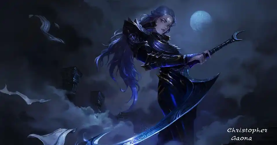 画的同人,英雄联盟皎月.