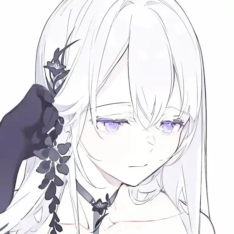 白色系女生动漫头像.#优质头像 #超仙头像 #个性 - 抖音