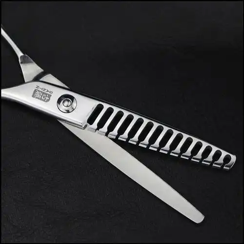 古藤专业美发鱼骨牙剪无痕牙剪440c 钢材牙剪14齿正逆刃大鱼骨剪