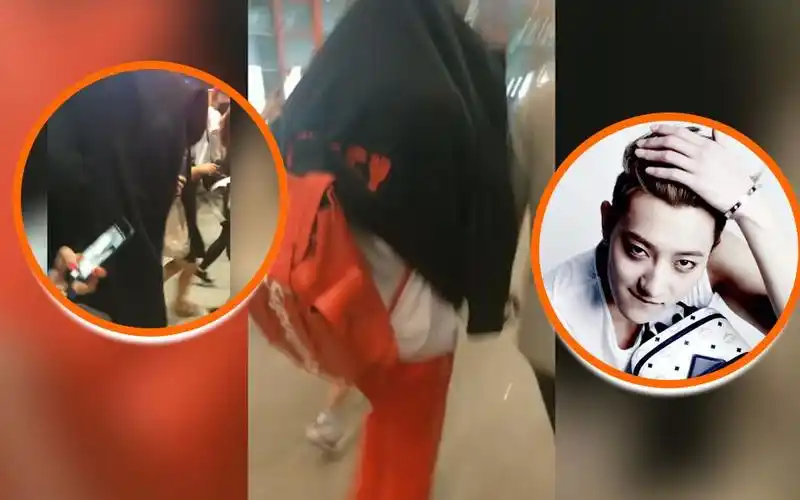 会拍黄子韬机场现身捂着头神态疲惫略微不耐烦