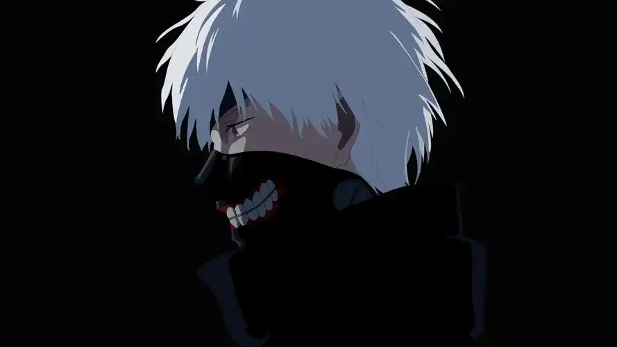 东京食尸鬼kaneki ken 高清黑色简约电脑壁纸4k