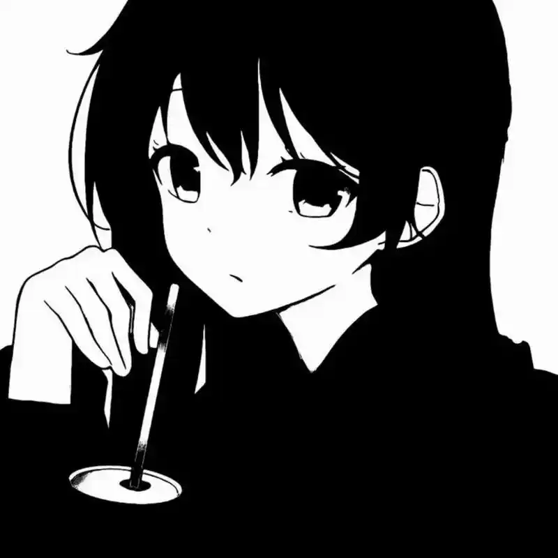 黑白头像 #动漫女头 #二次元 我从没想过 我们会那么快潦草收场