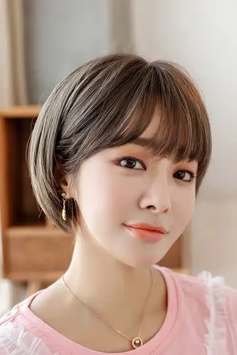 七街皇后 假发女短发波波头修脸蓬松自然逼真齐耳空气刘海发套