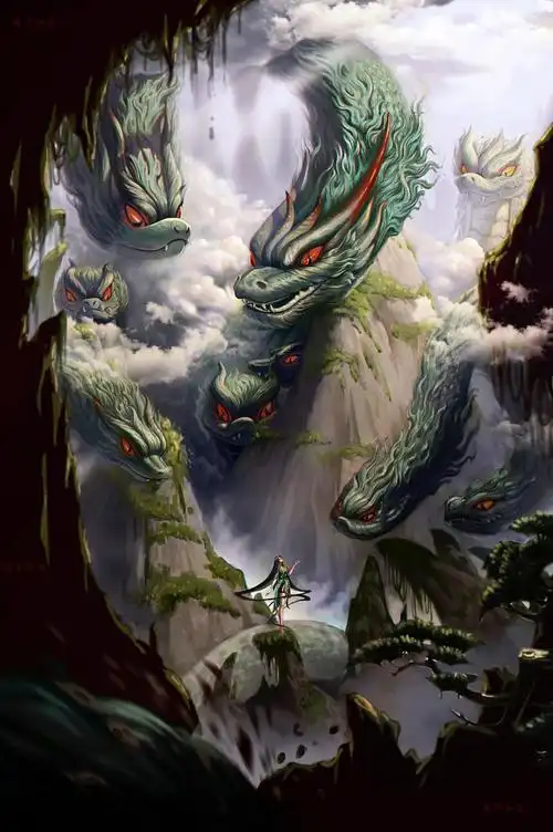 山海游—九婴|插画|艺术插画|腐草知夏_原创作品-站酷zcool