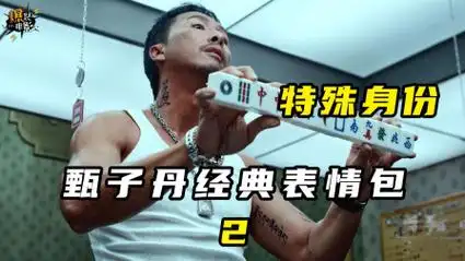 甄子丹经典表情包,手指一个方向扭头笑②