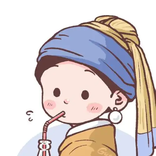 一些戴珍珠耳环的少女的头像欢迎大家补充哈