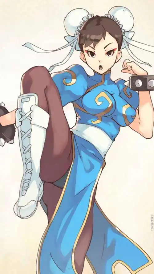 街头霸王来自中国的女性角色春丽肌肉手机壁纸图片竖屏1080(10)