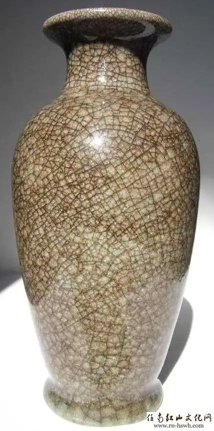 罕见宋哥窑玻璃釉观音瓶高197厘米