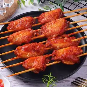 烧烤鸡中翅串图片