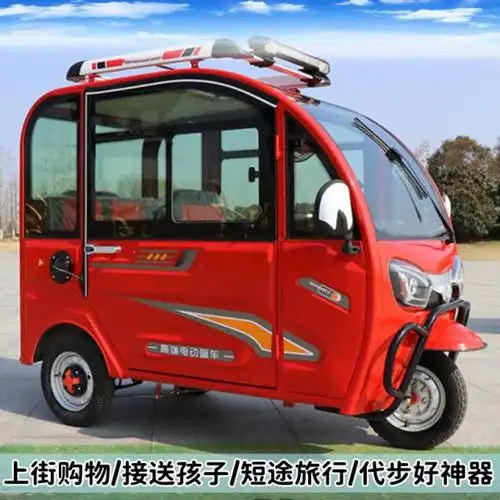 老头乐电动三轮车家用纯电小型车成人新能源代步电瓶轿女士迷你型