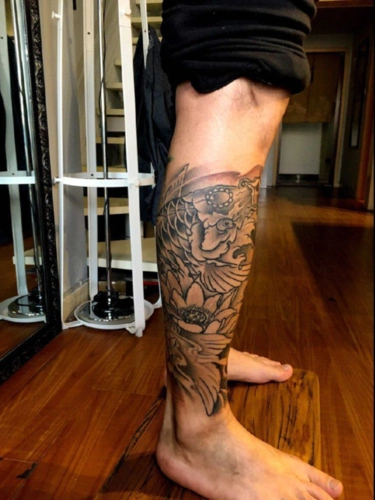 男生小腿纹身图集包小腿好看的图片7