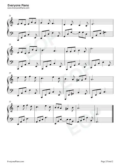 只要平凡-c调简单版