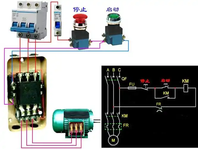 两个qc36电磁启动器怎么联锁控制