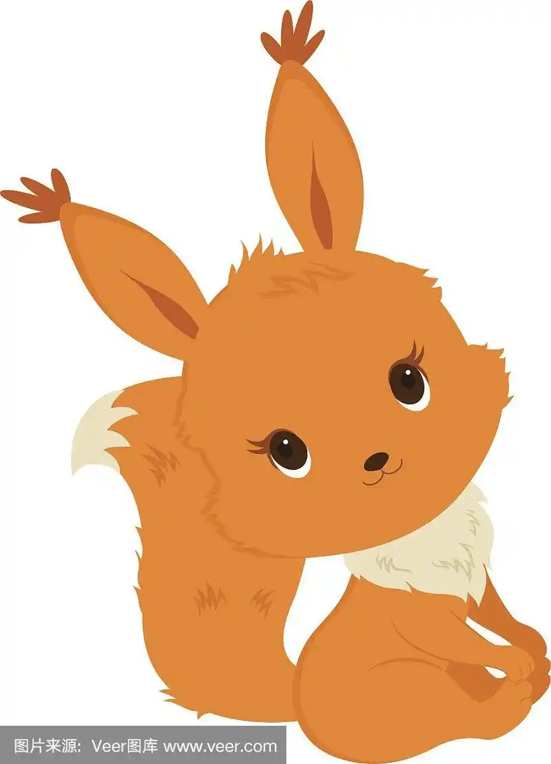 绘画插图,松鼠,卡通,小的,可爱的