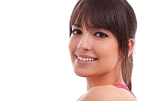 特写,头像,年轻,美女,白人女性