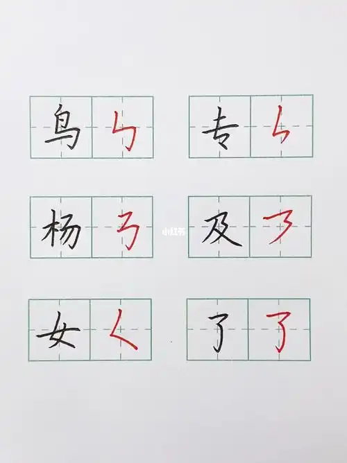 这六个笔画很关键