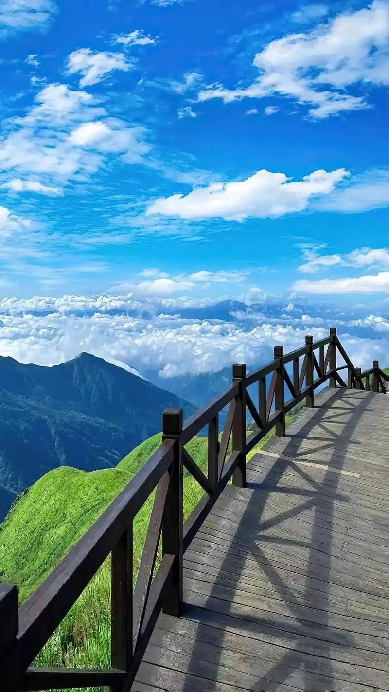 夏天一定要去武功山,夏天的武功山简直就是画中的世界!碧绿的草甸