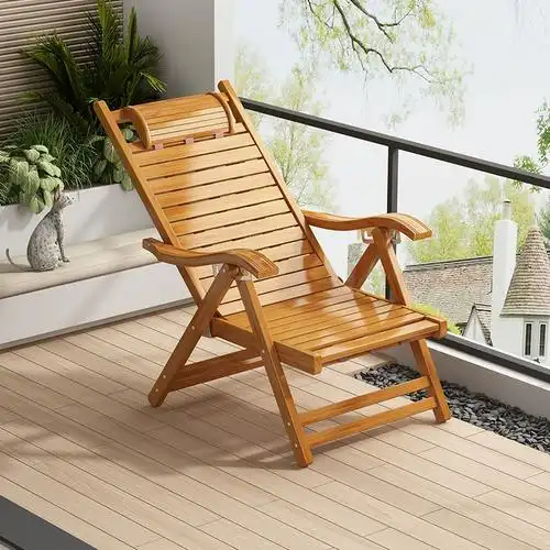 躺椅午休办公室折叠椅老人摇椅阳台家用凉椅休闲靠椅躺坐两用椅子