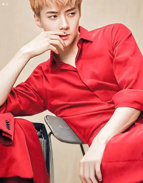 发一个吴世勋 酒红色西装 舞台混剪