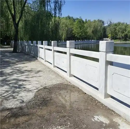 河边石栏杆-河岸石材栏板图片