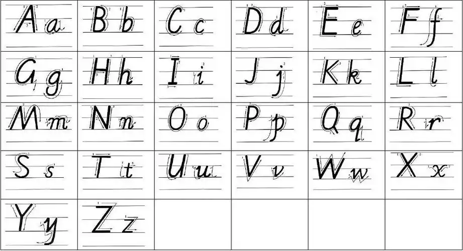 26个英文字母手写体