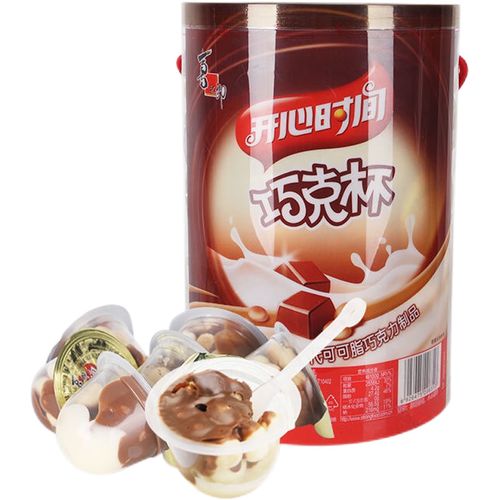 喜之郎巧克杯巧克杯巧克力饼干零食草莓味儿童杯休闲 720g*2桶【】