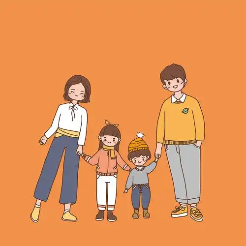 幸福一家人原创插画系列