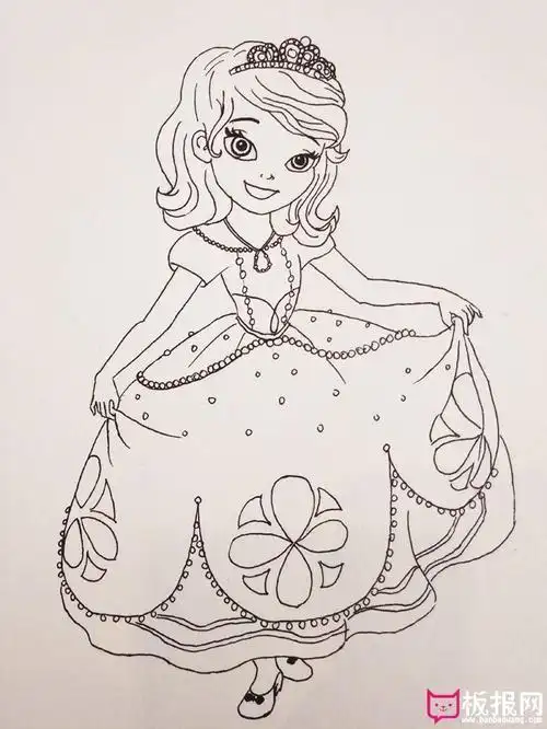 冰雪奇缘艾莎冰雪女王艾莎公主简笔画冰雪奇缘雪宝  天冷了小公主的简