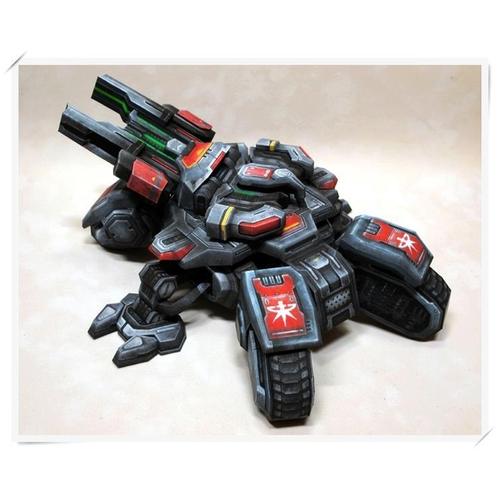 儿童手工折纸diy拼装立体3d纸质模型 游戏机器 星际争霸坦克大炮【15