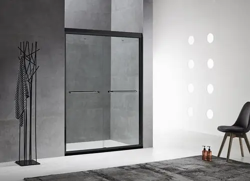 心海伽蓝不锈钢淋浴房整体简易隔断玻璃门干湿分离浴室黑色定制