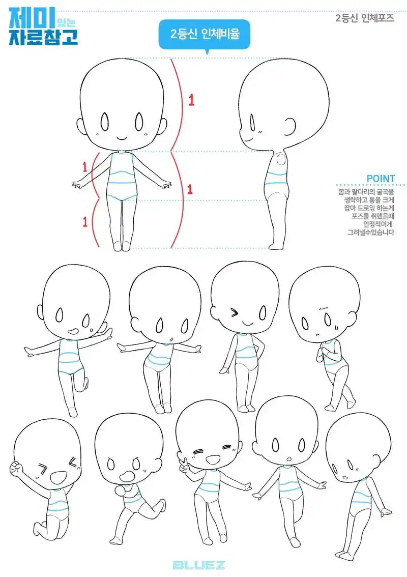 插画教程|常用的q版卡通漫画人物比例.不同比例的人物所表达的 - 抖音