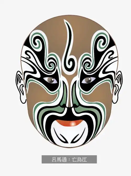 卡通手绘中国传统京剧脸谱