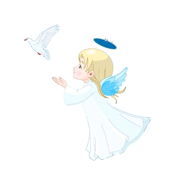 可爱天使放飞和平鸽