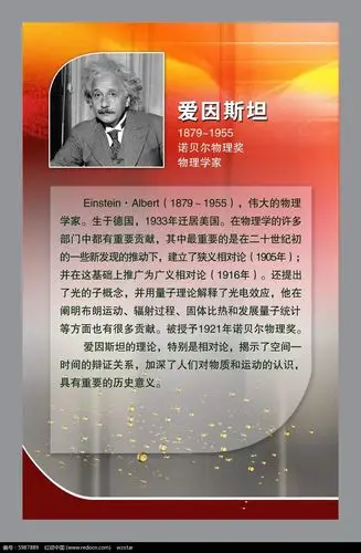 爱因斯坦名人简介海报