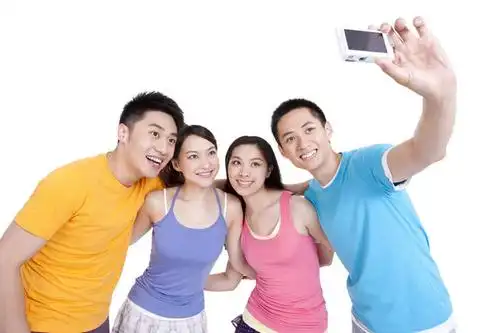 时尚,快乐,友谊,幸福,相机,北京,中国,亚洲,并排,拿着,休闲装,拍照