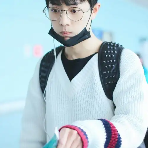 肖战同款软奶蓝毛衣女宽松外穿秋冬天内搭套头韩版学生外套情侣衣