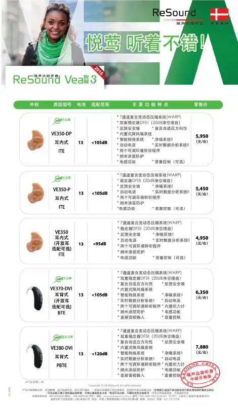 瑞声达悦茑3全国统一价格表